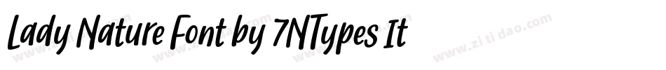 Lady Nature Font by 7NTypes Italic字体转换
